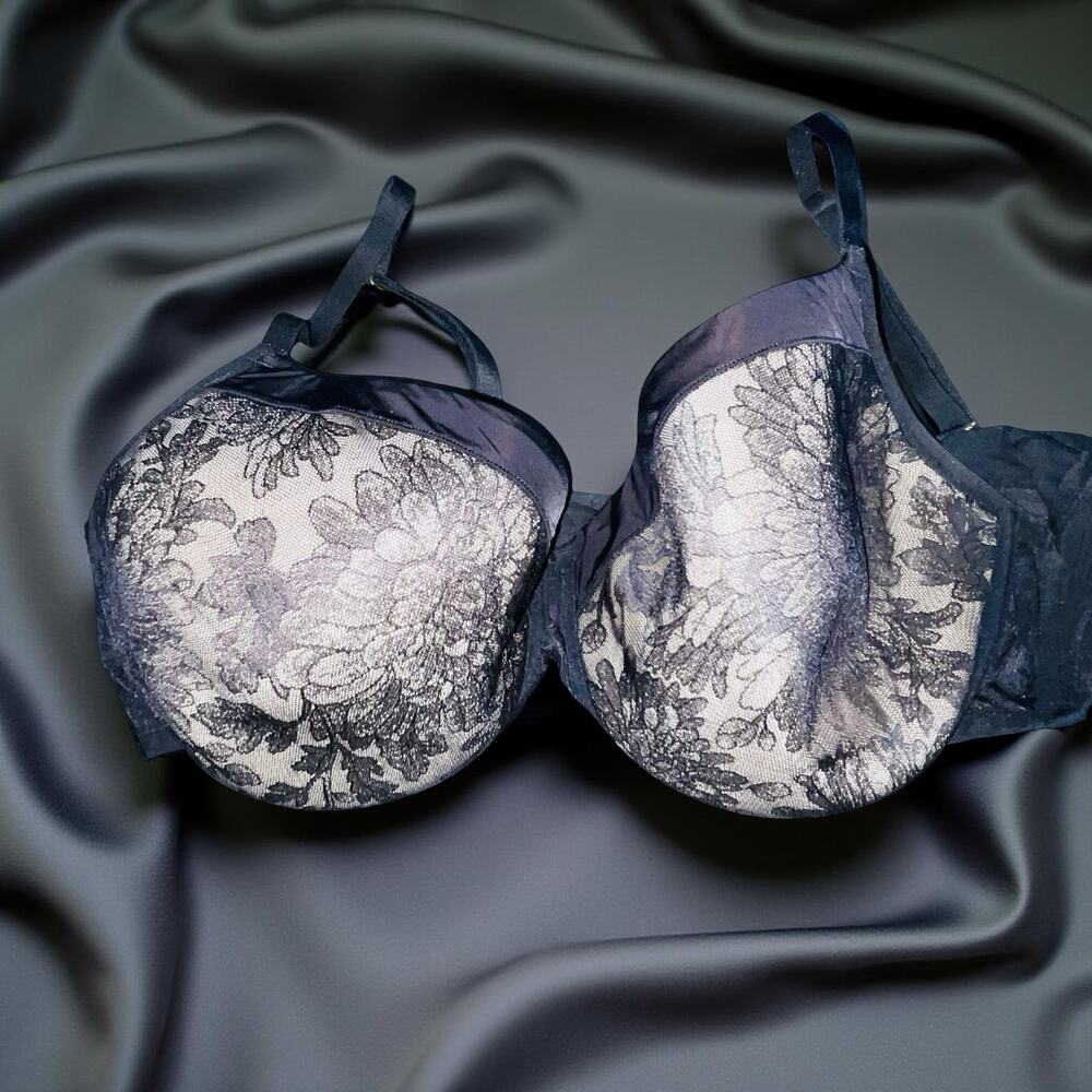 Soma Lightest Lift Modern Coverage Bra 40D Black Underwire Lined Padded 012201